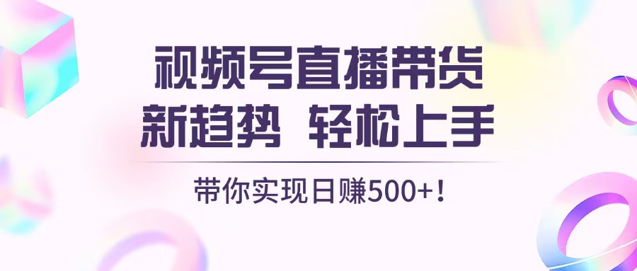 视频号直播带货新趋势,轻松上手,带你实现日赚500+-任任的小木屋 - 热点知汇