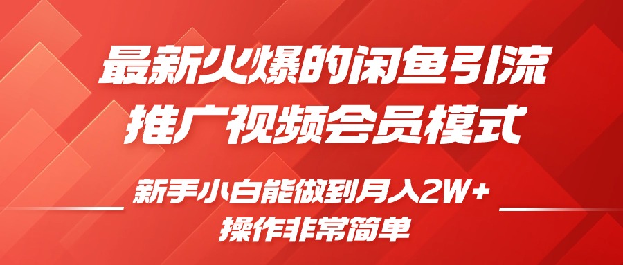 闲鱼引流推广影视会员,0成本就可以操作,新手小白月入过W+【揭秘】-任任的小木屋 - 热点知汇