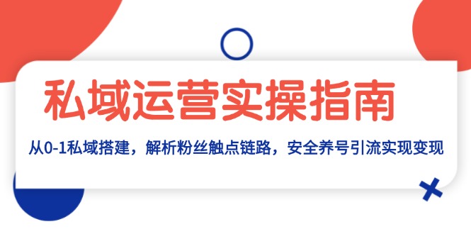 私域运营实操指南：从0-1私域搭建，解析粉丝触点链路，安全养号引流变现-任任的小木屋 - 热点知汇