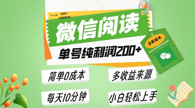 最新微信阅读6.0,每日5分钟,单号利润200+,可批量放大操作,简单0成本-任任的小木屋 - 热点知汇